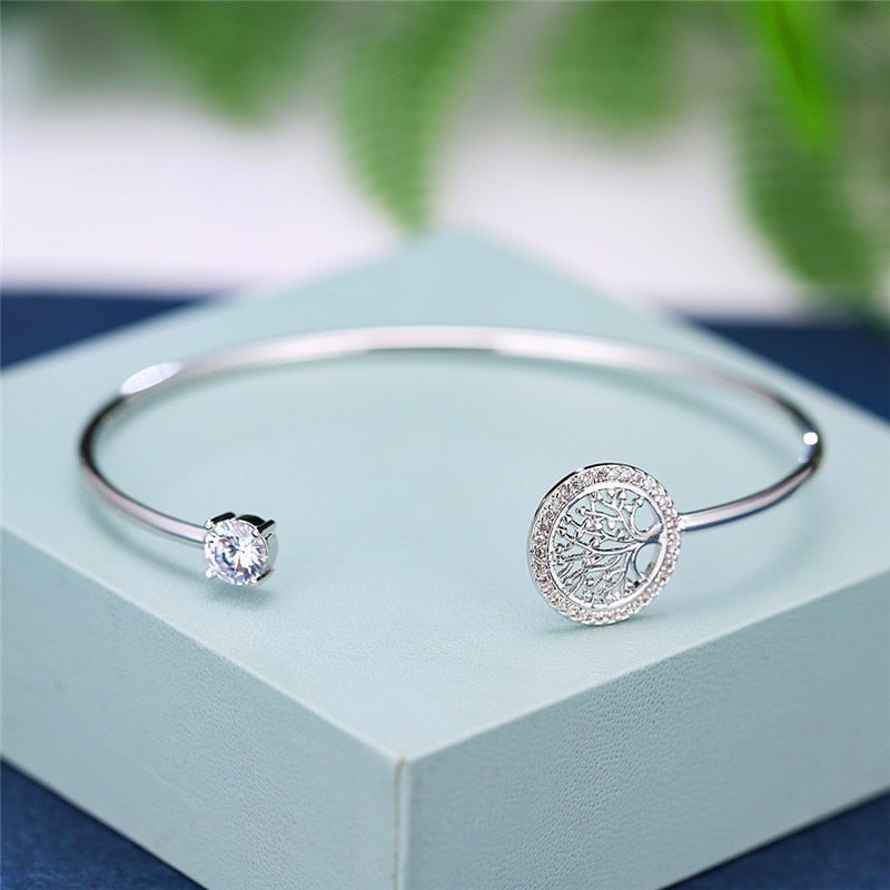 Solenya – Mandala Charm Open Bangle