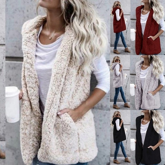 Araceli – Sleeveless Sherpa Vest for Women