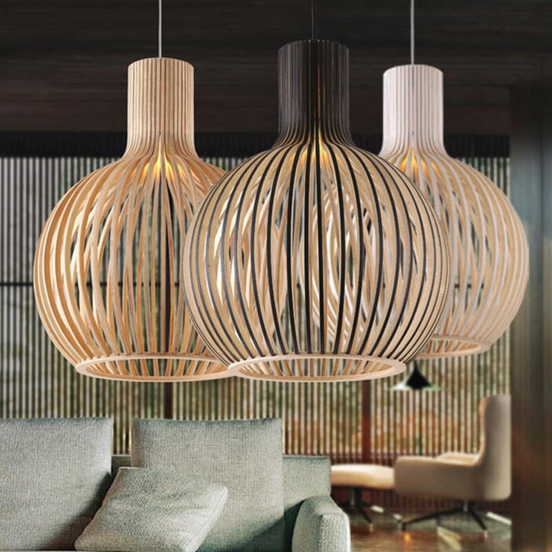 Calla – Sculpted Wooden Pendant Light