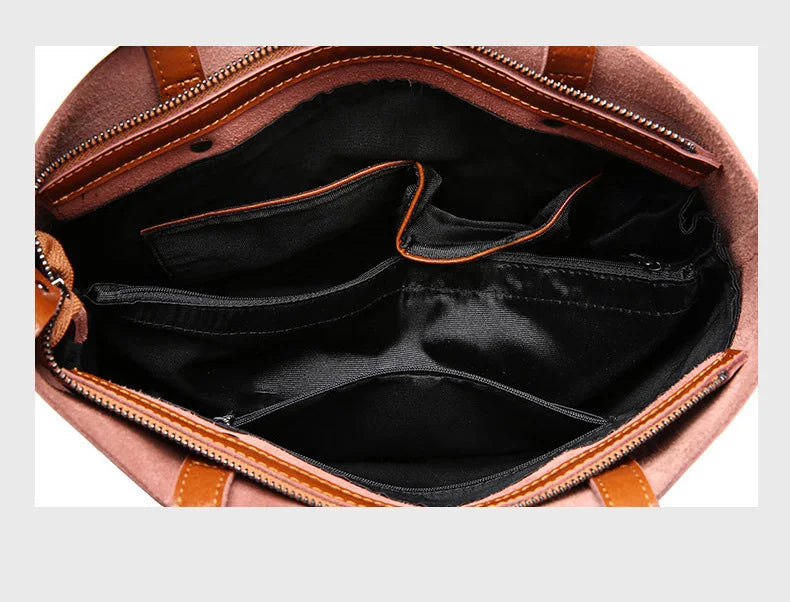 Annika – Timeless Tote Bag with Faux Leather Finish