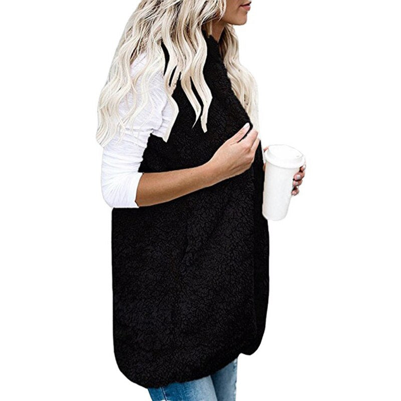 Araceli – Sleeveless Sherpa Vest for Women