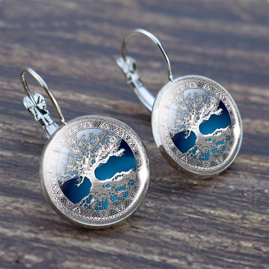 Malani – Tree of Life Silver Drop Earrings for Women