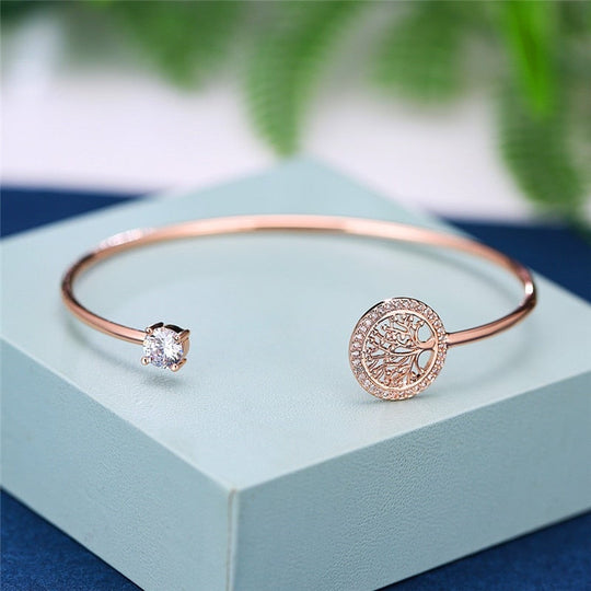 Solenya – Mandala Charm Open Bangle