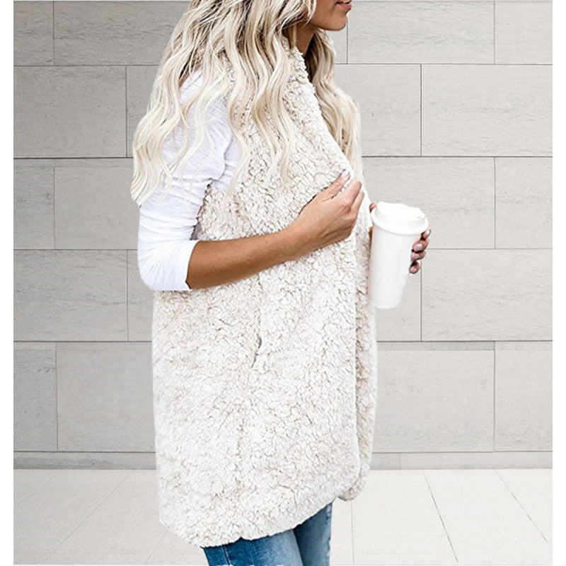 Araceli – Sleeveless Sherpa Vest for Women