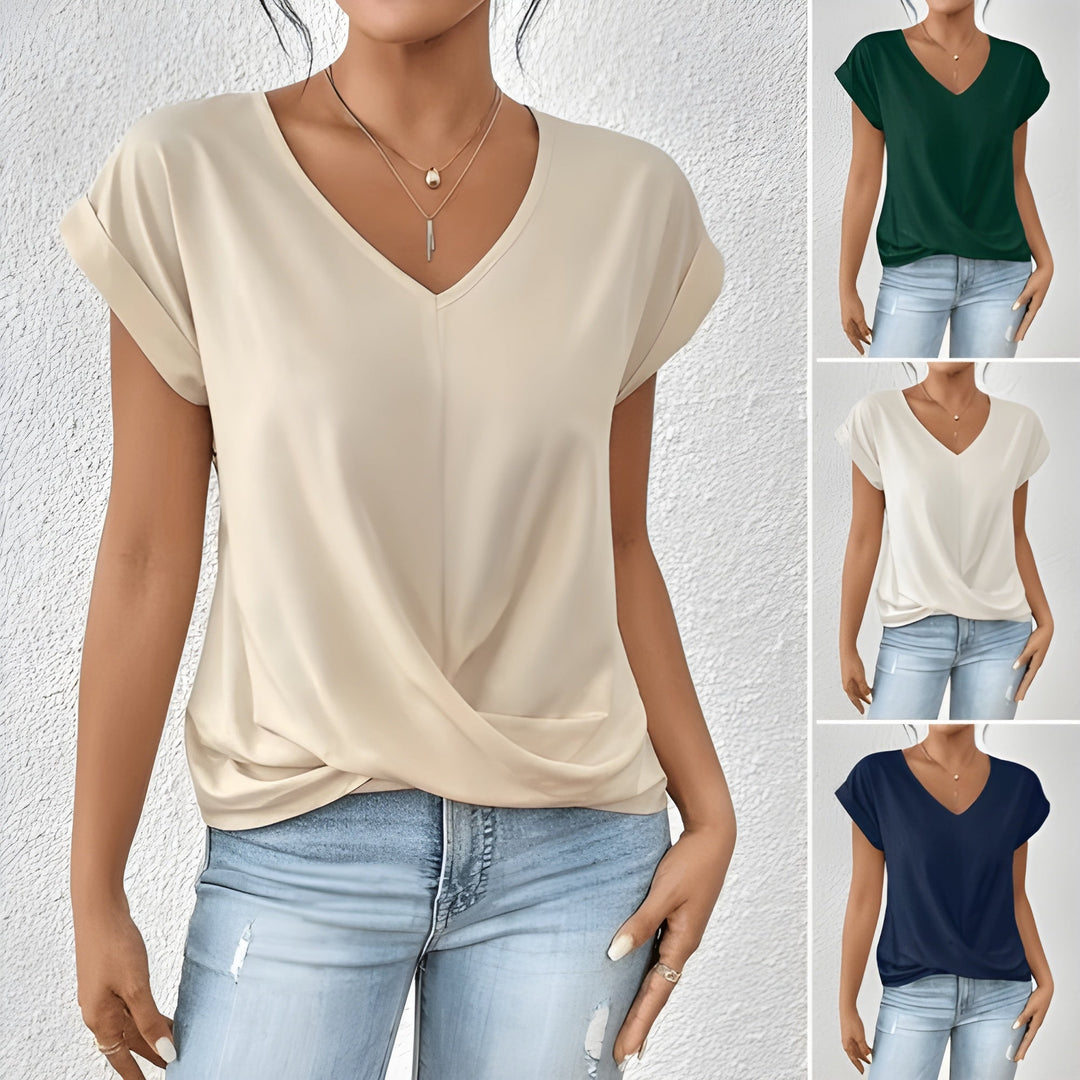 Alvessa – Twist Front V-Neck Blouse