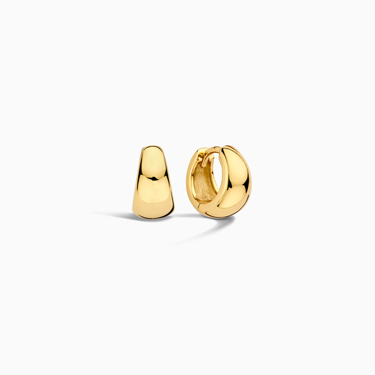 Sally – Sculpted Gold Huggie Earrings