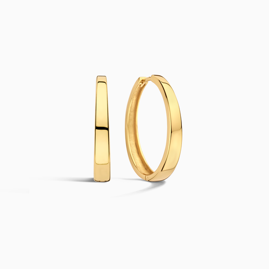 Rhonda – Sleek Gold Hoop Earrings