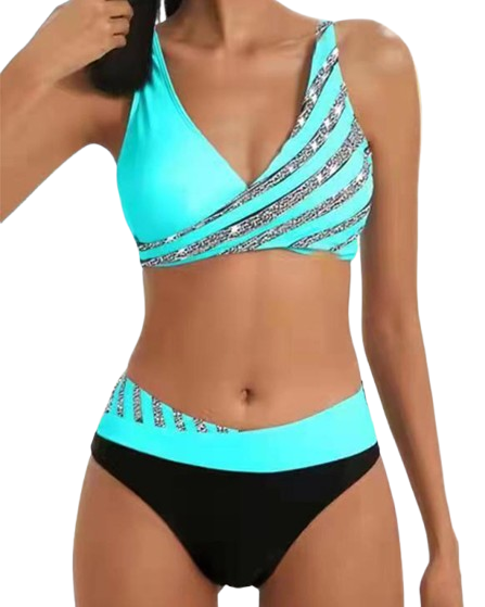 Jovielyn - Criss-Strap Print Bikini for Women