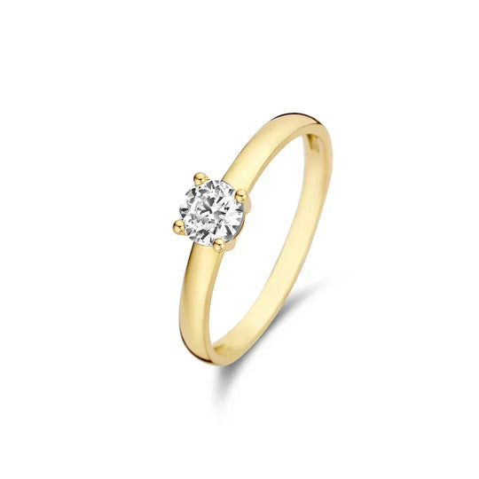 Suzzanne – Classic Gold Solitaire Ring for Women