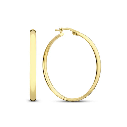 Glenda – Classic Polished Gold Hoops
