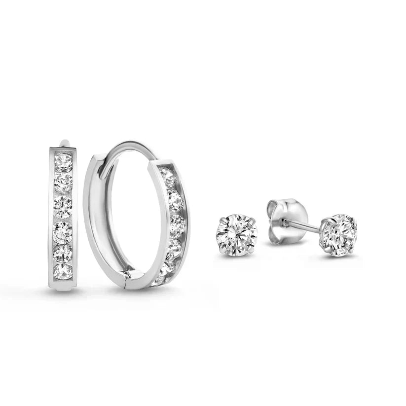 Ami – Gold Hoop & Stud Earring Set for Women