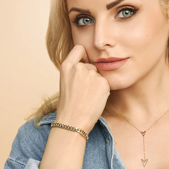 Soleil – Gold-Tone Cuban Link Bracelet