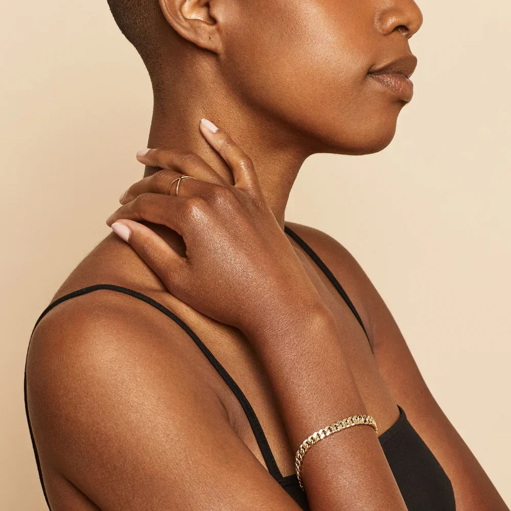 Soleil – Gold-Tone Cuban Link Bracelet