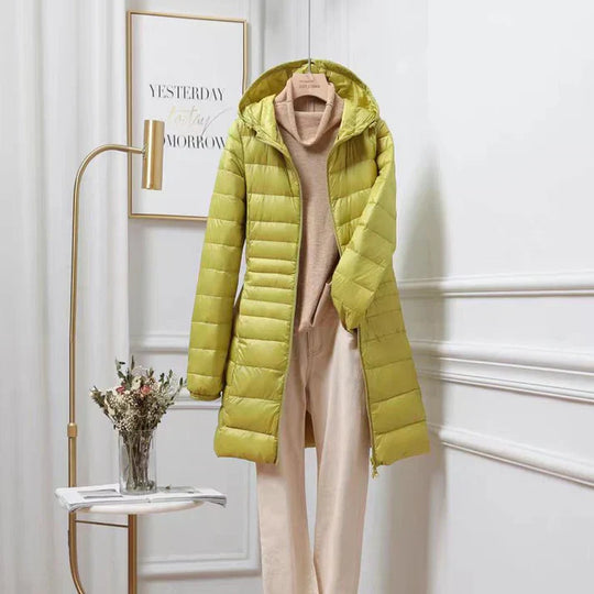 Antonella – Long Hooded Down Coat for Women