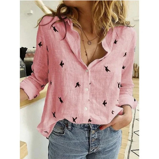 Merete – Lightweight Linen Button-Up Shirt for Women