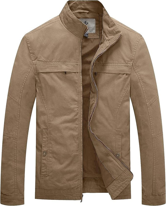 Victor – Classic Stand Collar Cotton Jacket for Men
