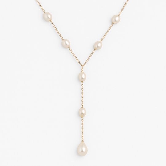 Vintage Hanging Pearls Necklace