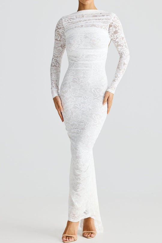 Marianne – Long Sleeve Lace Evening Gown for Women