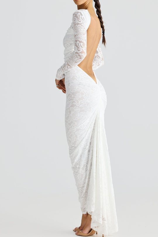 Marianne – Long Sleeve Lace Evening Gown for Women