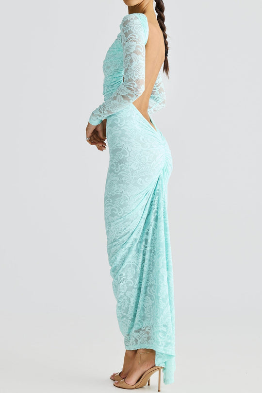 Marianne – Long Sleeve Lace Evening Gown for Women