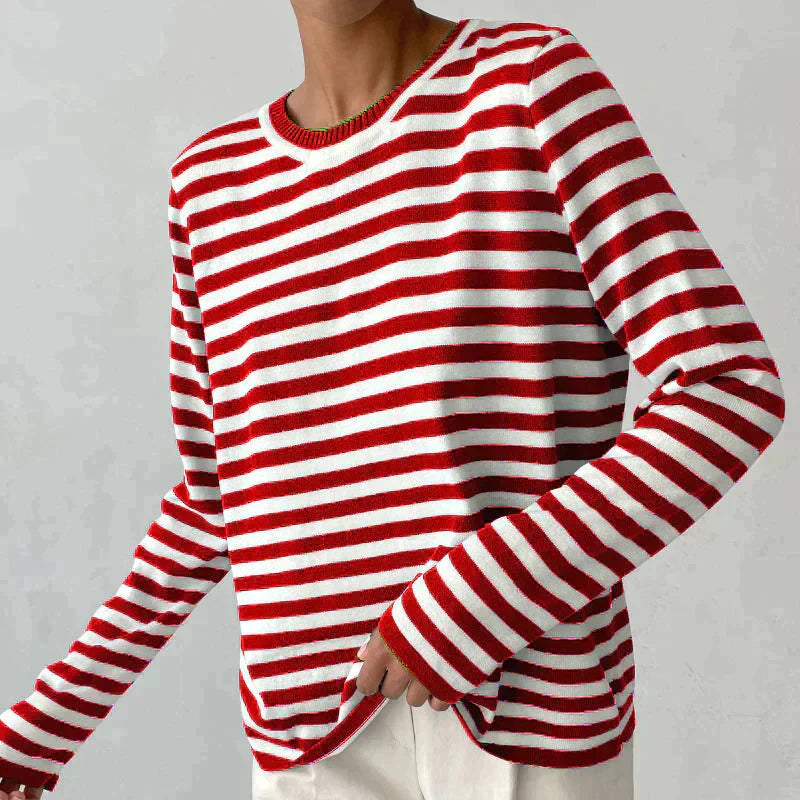 Donna – Classic Striped Long Sleeve Tee for Women