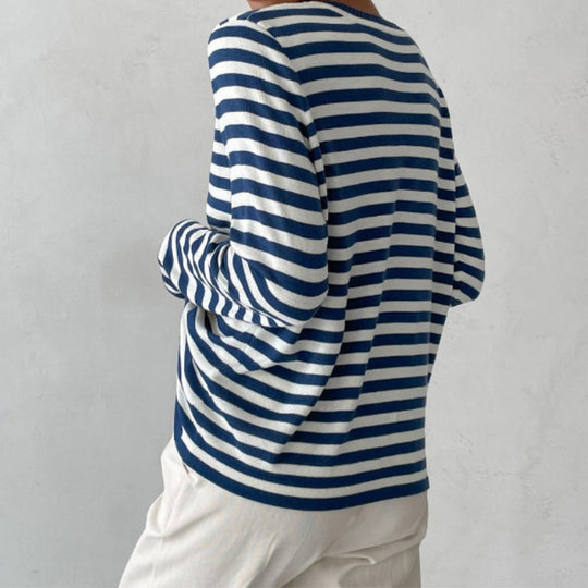 Donna – Classic Striped Long Sleeve Tee for Women