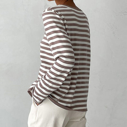 Donna – Classic Striped Long Sleeve Tee for Women