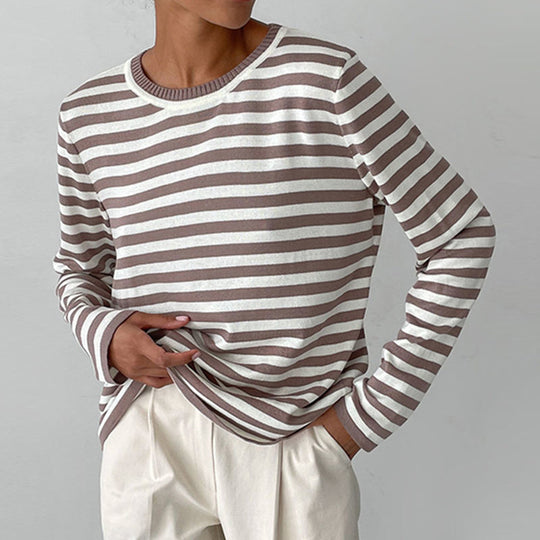 Donna – Classic Striped Long Sleeve Tee for Women