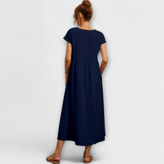 Evania – Loose Falling Summer Dress with Pockets