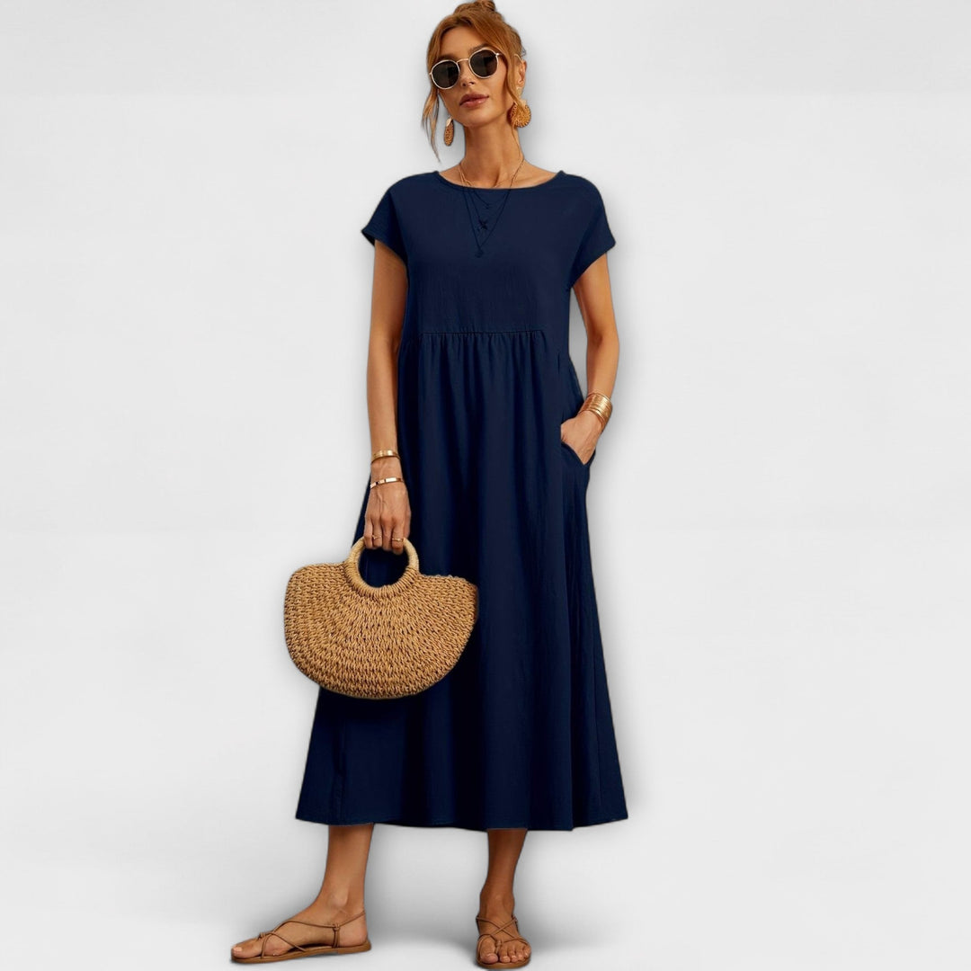 Evania – Loose Falling Summer Dress with Pockets