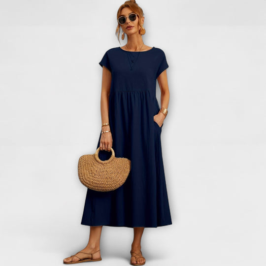 Evania – Loose Falling Summer Dress with Pockets