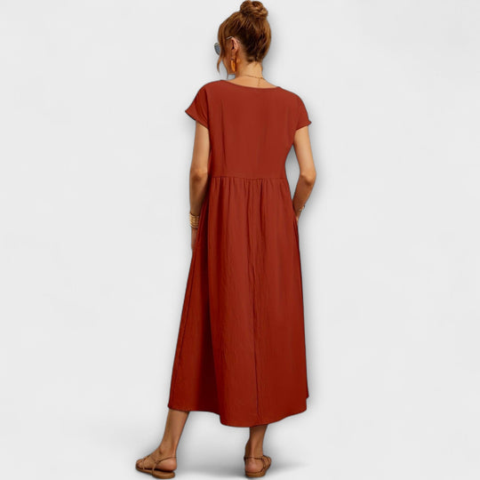 Evania – Loose Falling Summer Dress with Pockets