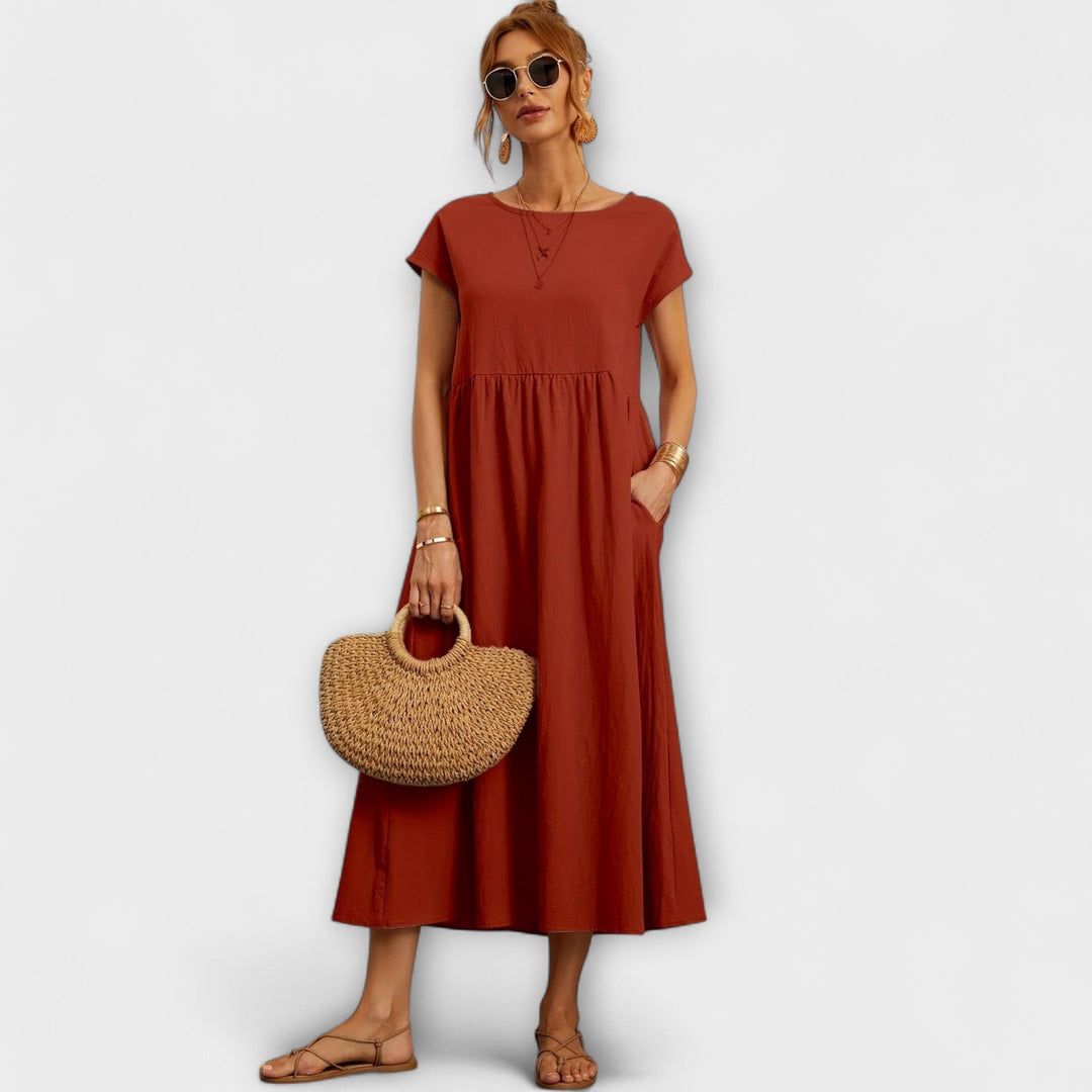 Evania – Loose Falling Summer Dress with Pockets