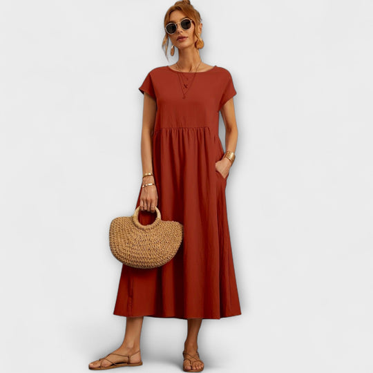 Evania – Loose Falling Summer Dress with Pockets