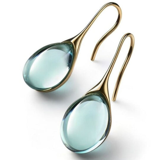 Jocelyn – Teardrop Gemstone Drop Earrings for Women