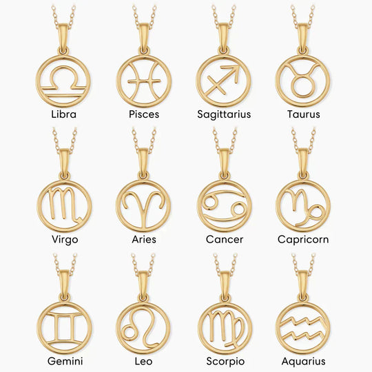 Clea – Zodiac Gold Pendant Necklace for Women