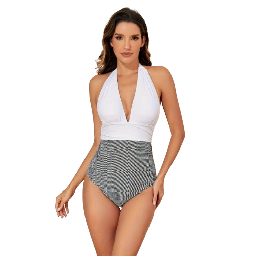 Drayth - Retro Halter One-Piece Swimsuit