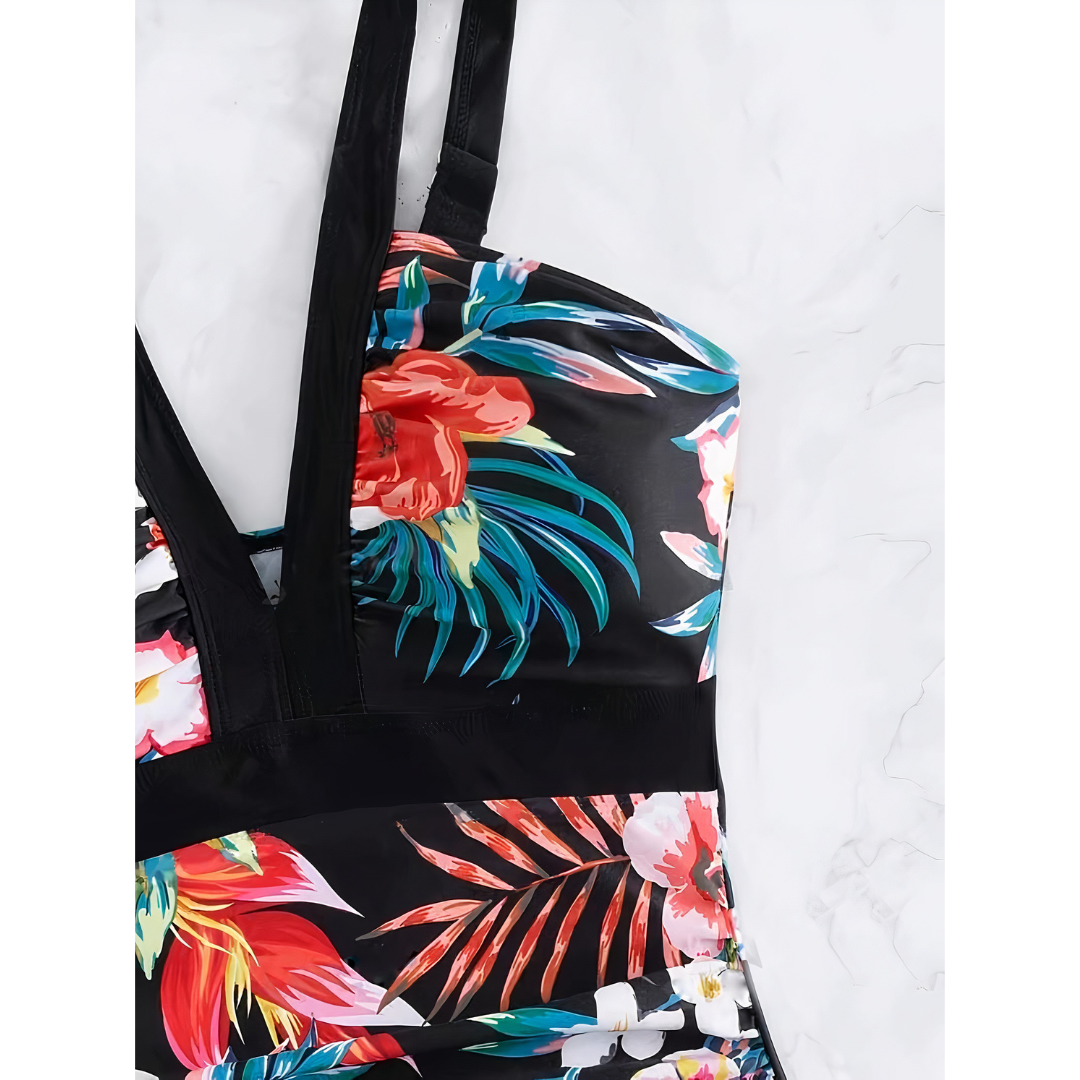 Axenta – Floral Contour One-Piece Swimsuit