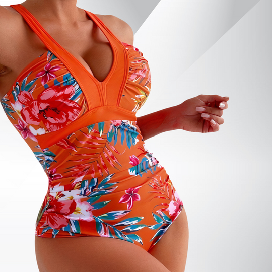 Axenta – Floral Contour One-Piece Swimsuit