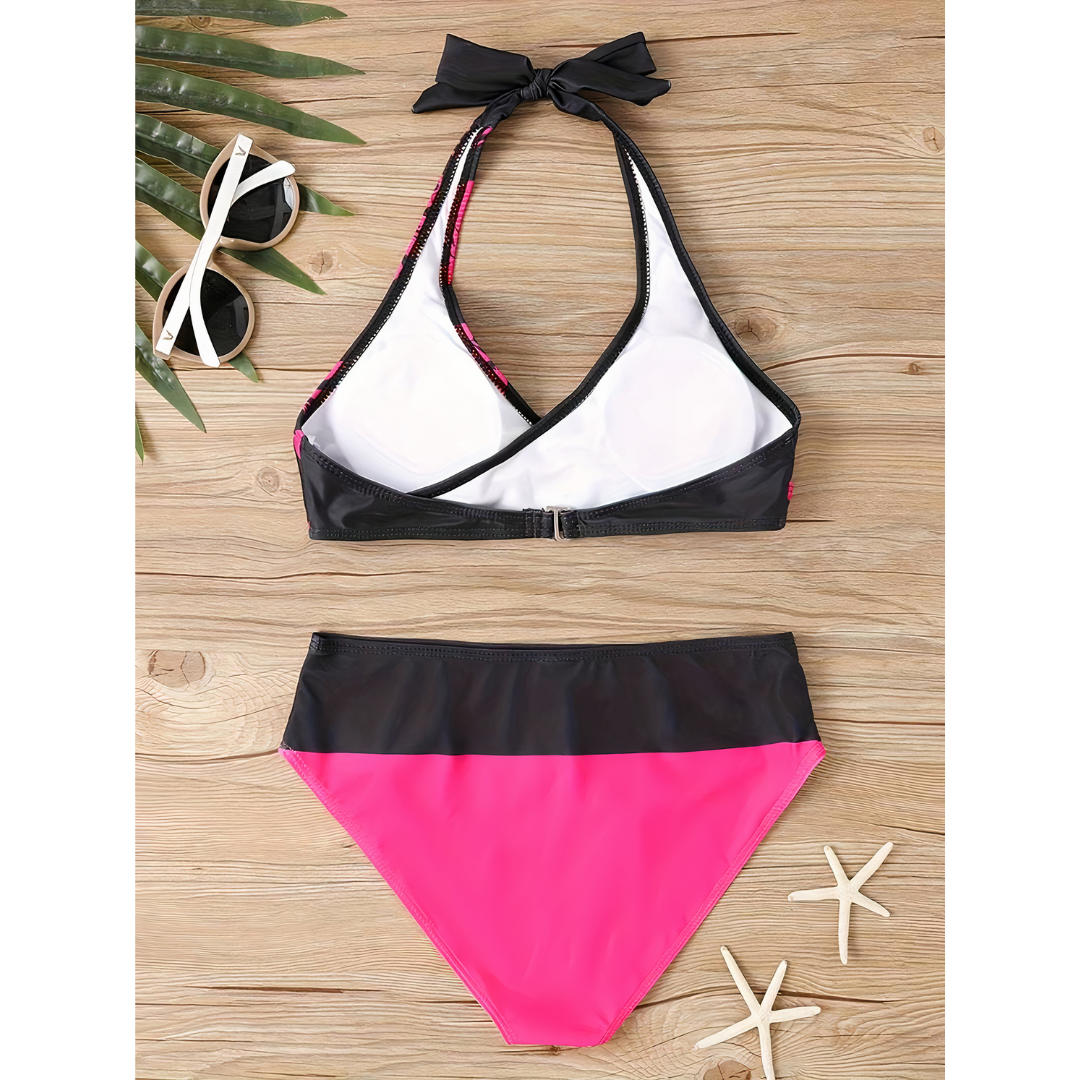 Veyra - Two-Tone Floral Bikini Set for Women