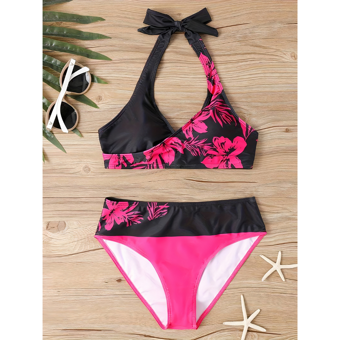 Veyra - Two-Tone Floral Bikini Set for Women