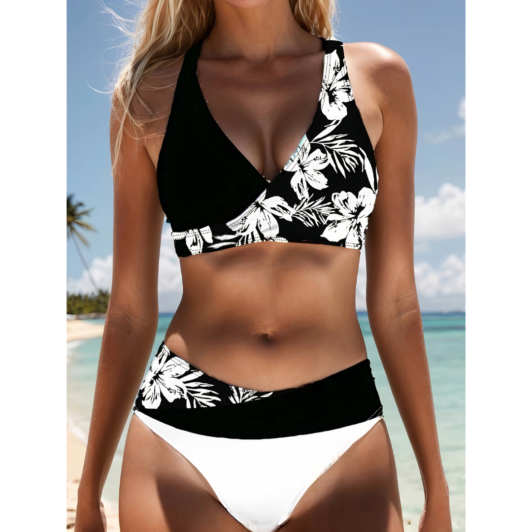 Veyra - Two-Tone Floral Bikini Set for Women