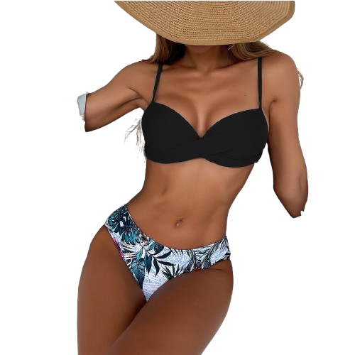 Meira – Sculpted Elegance Floral Bikini Set