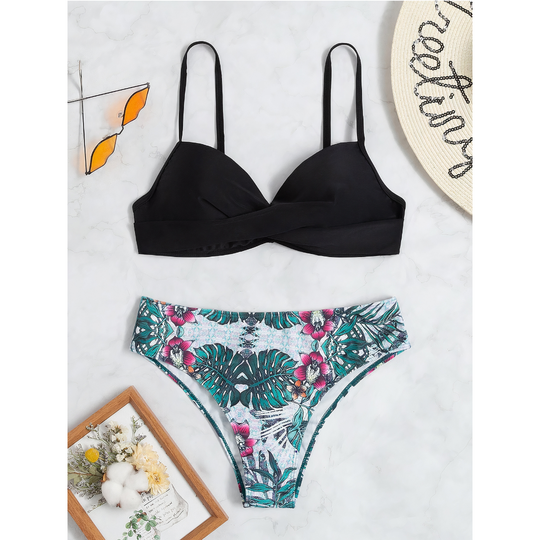 Meira – Sculpted Elegance Floral Bikini Set