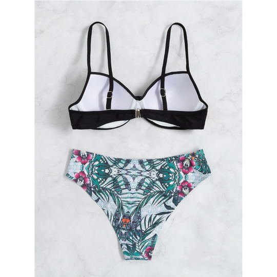 Meira – Sculpted Elegance Floral Bikini Set
