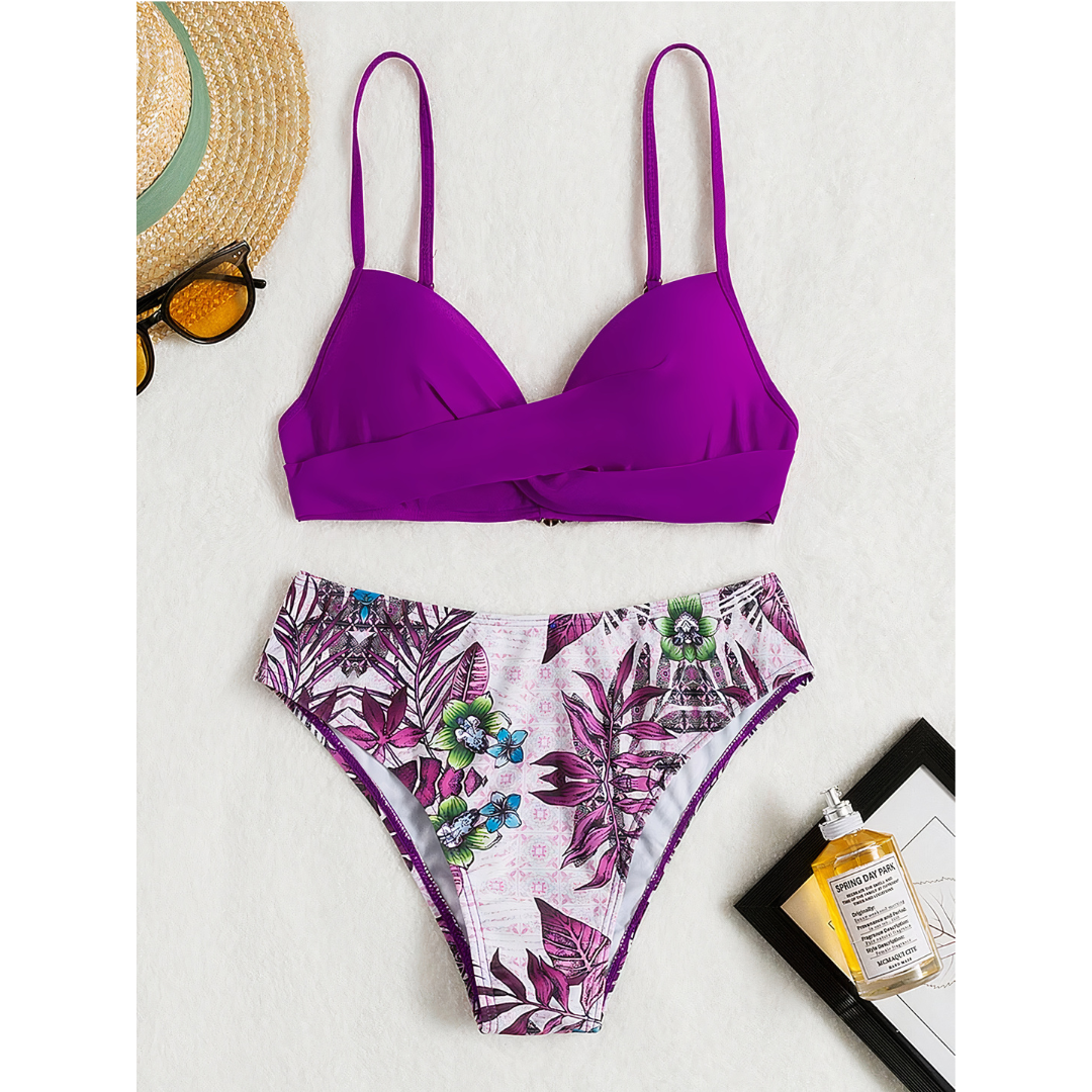 Meira – Sculpted Elegance Floral Bikini Set