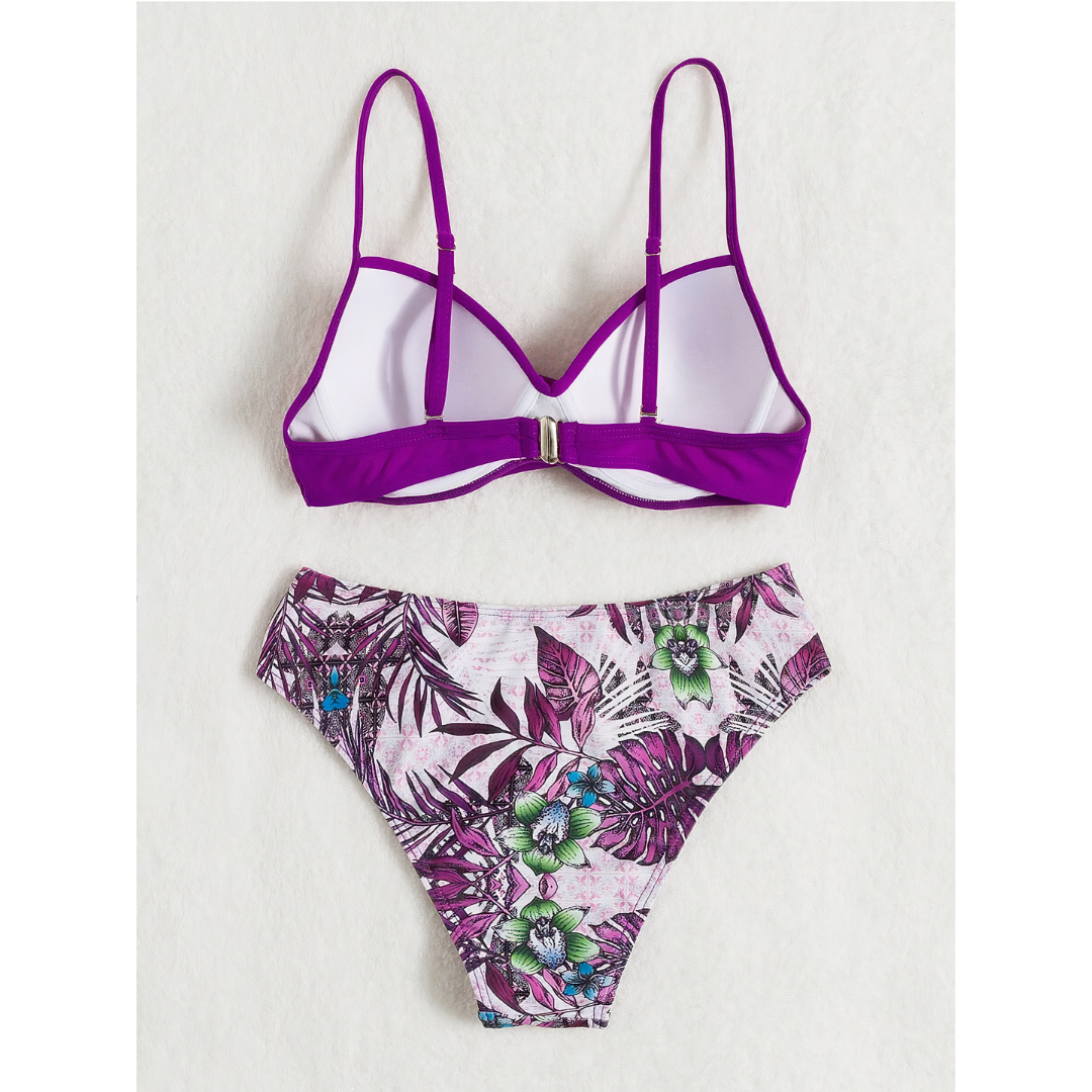 Meira – Sculpted Elegance Floral Bikini Set
