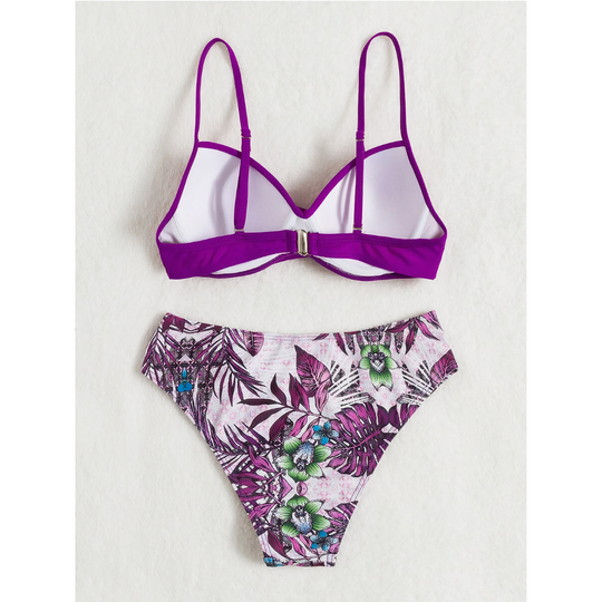 Meira – Sculpted Elegance Floral Bikini Set