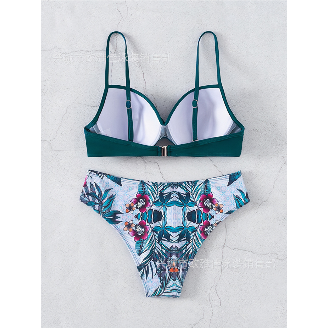 Meira – Sculpted Elegance Floral Bikini Set