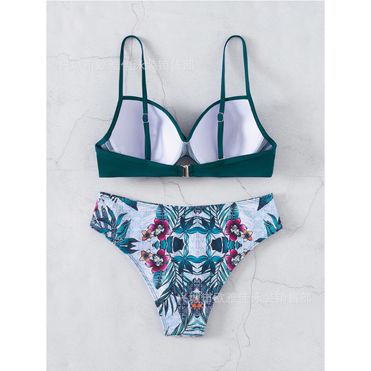 Meira – Sculpted Elegance Floral Bikini Set
